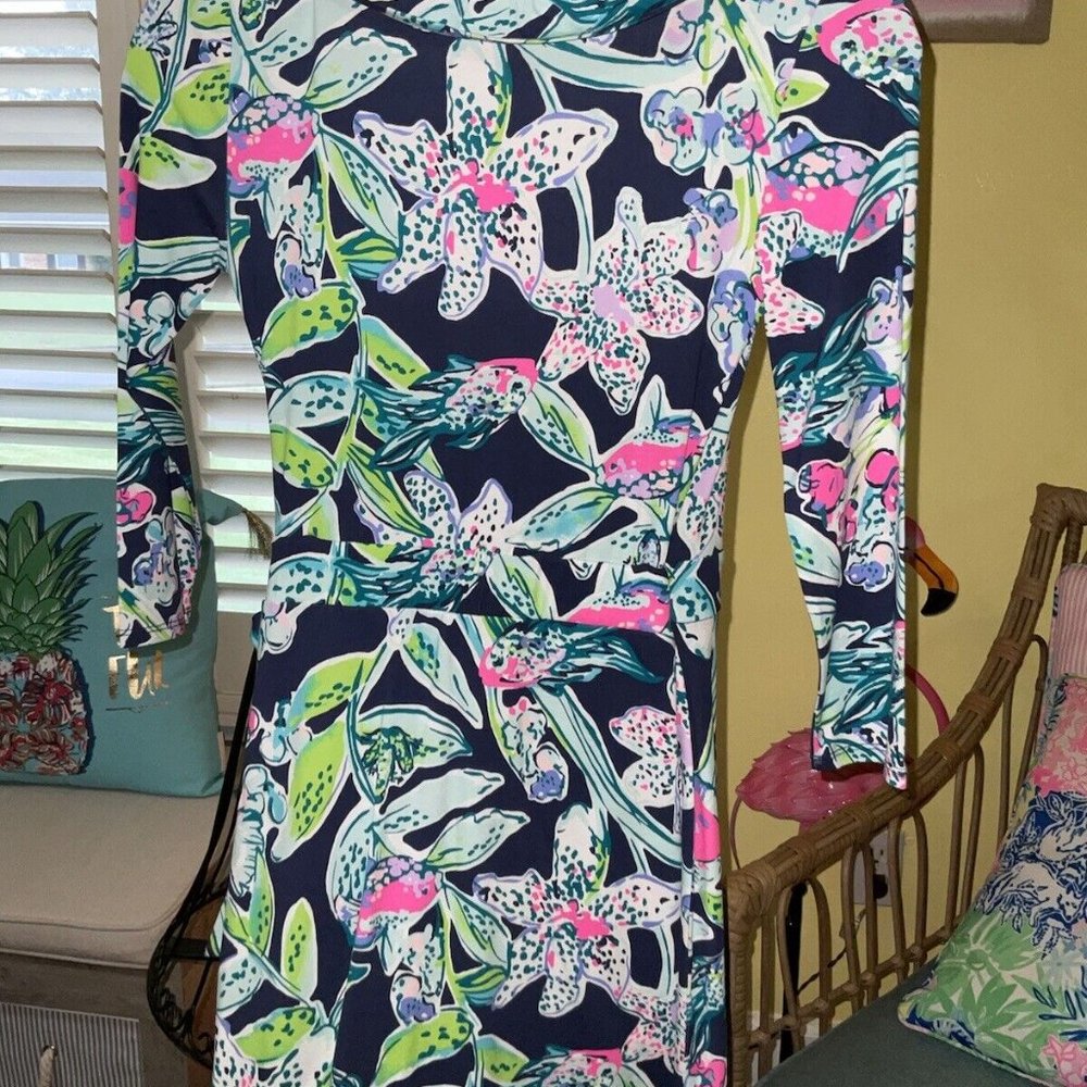 Lilly Pulitzer NWT Jessalynne Wrap Romper Navy Sway This Way $178 Size XXS - Picture 4 of 5
